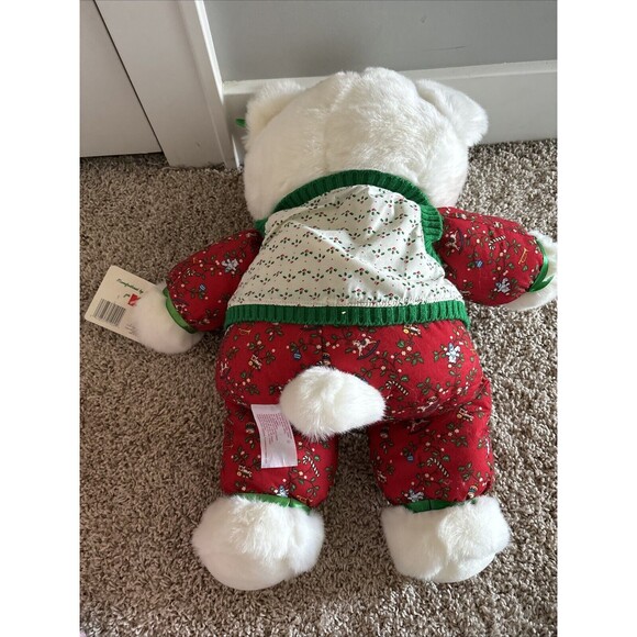 NEW With Tags Vintage 1986 K-Mart Collectible Stuffed Christmas Teddy Bear - Picture 5 of 7